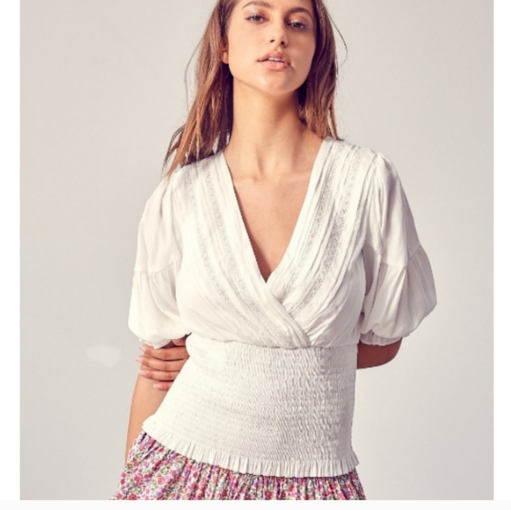SMOCKED WAIST TOP